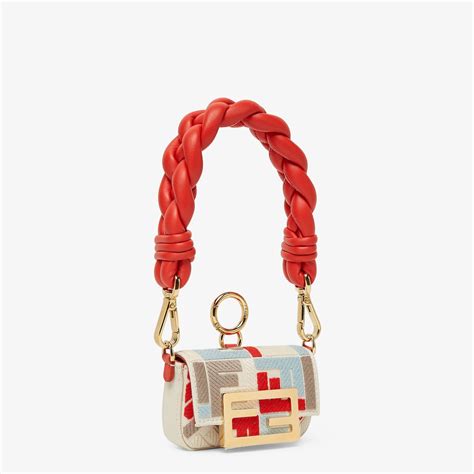 fendi grey oranhge charm|Nano Baguette Charm .